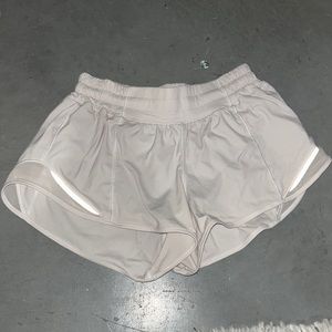 White lululemon hotty hot shorts